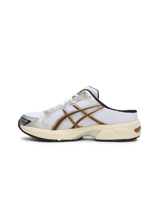 Asics Shoes - ASICS GEL-1130 MULE White & Brown Slip-On Mesh Sneaker Mule